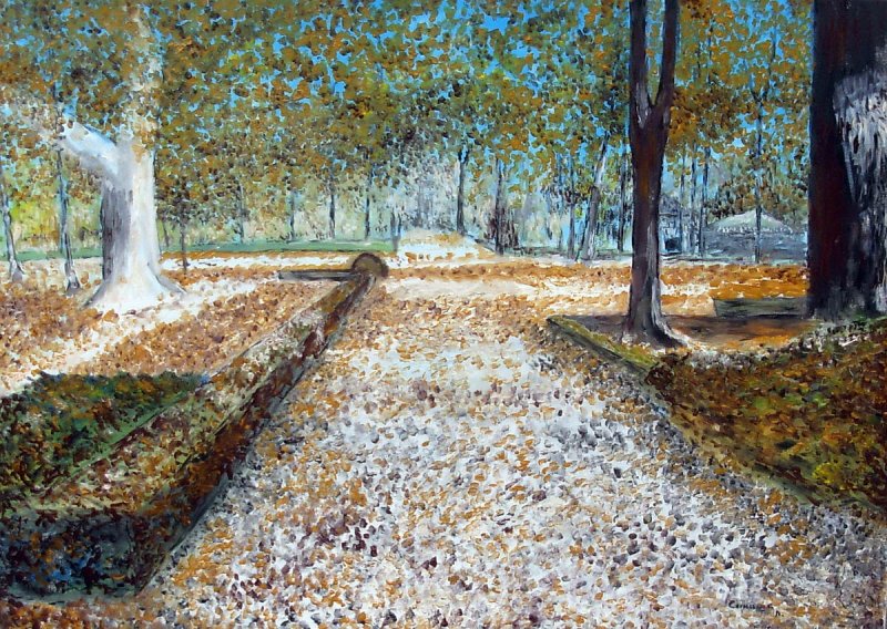 Park Bukovičke banje-poklon prirode, Painting Lazarevic Sinisa