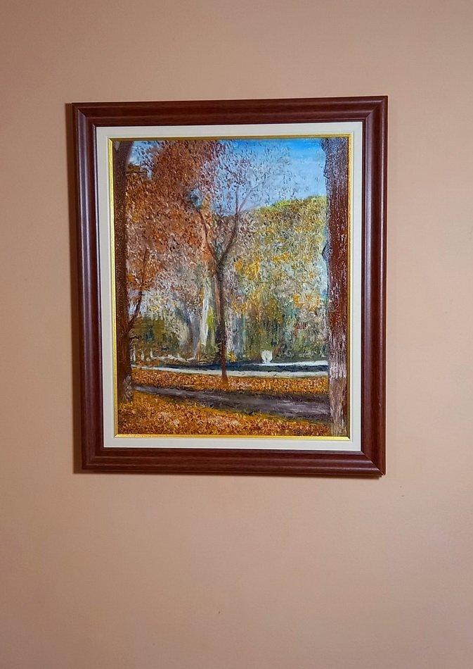 The silence of the park, Painting Lazarevic Sinisa