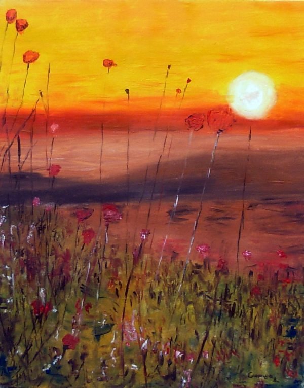 Sunset, Painting Lazarevic Sinisa