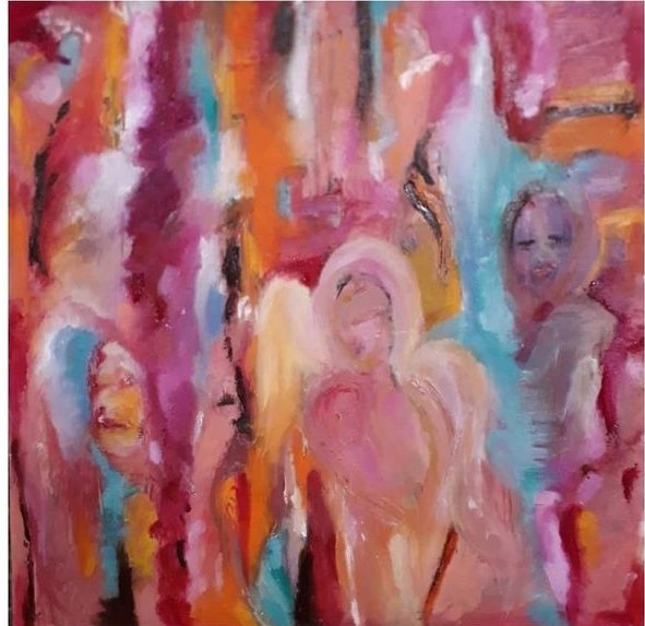 Under the wing of an angel, Painting Pavlovic Milica