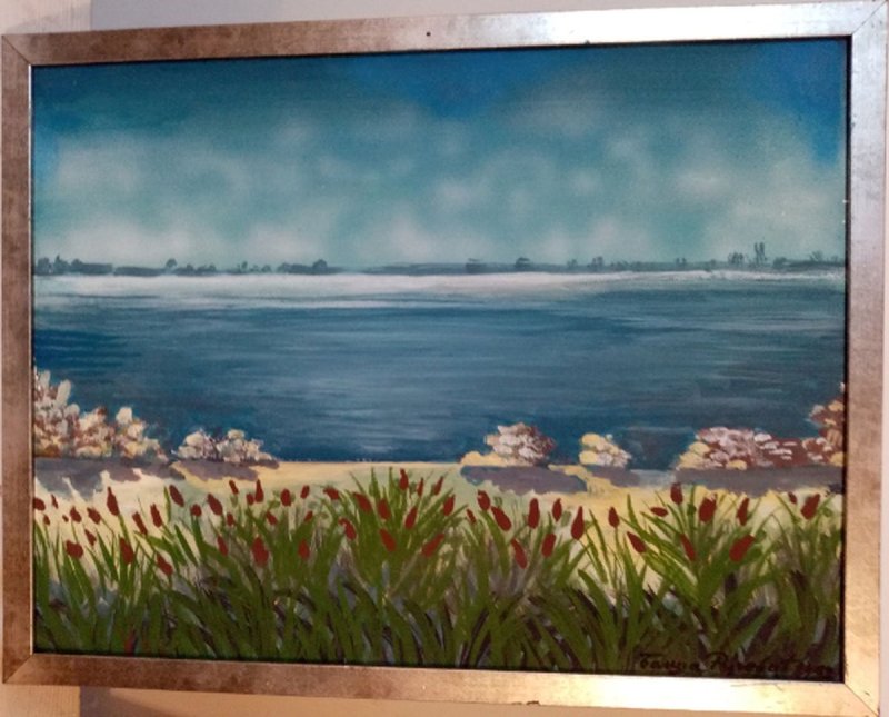 Plavi pejsaž, Ciklus` Pejsaži`, Painting Rajčević Balša