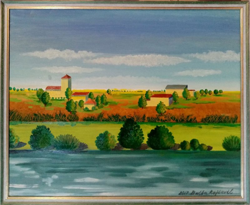 Pored reke, Ciklus` Pejsaži`, Painting Rajčević Balša