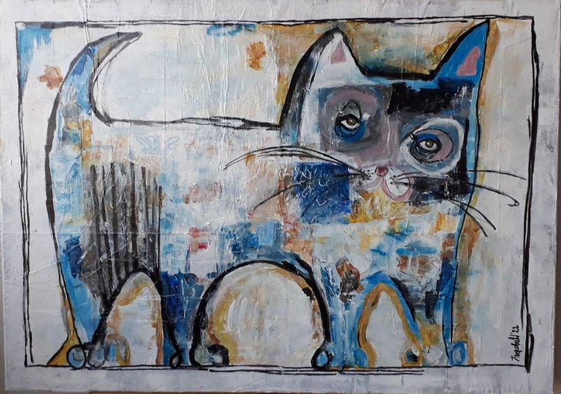 Cat people, Painting Perovic Vesna