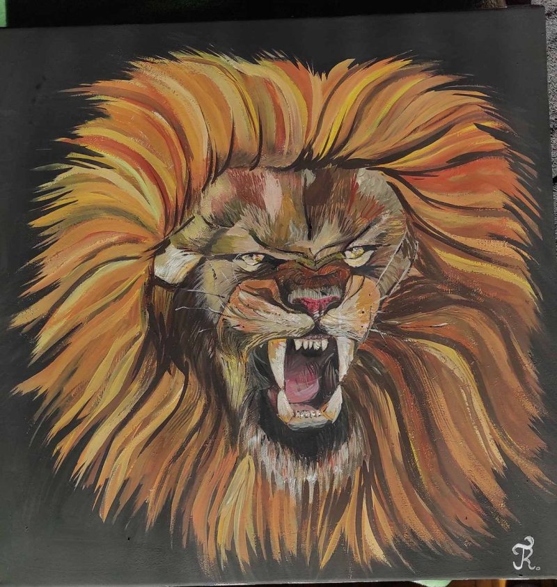 Lion`s power, Painting Tijana Rakic