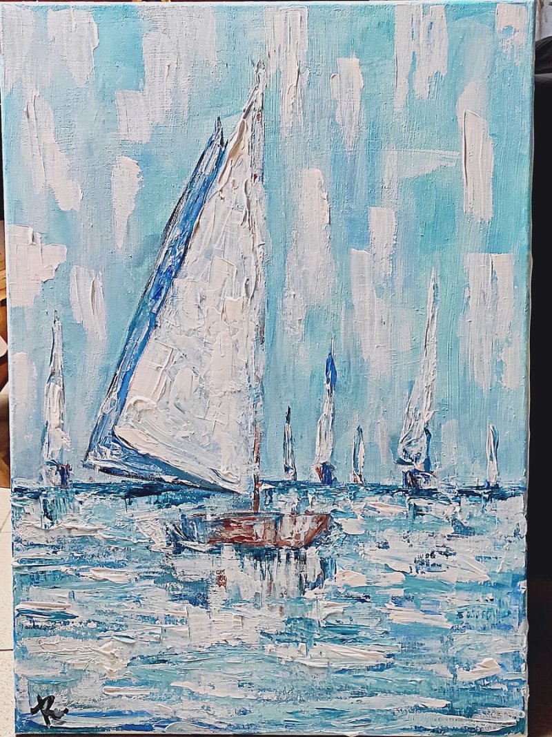 `Sailing boats `, Painting Tijana Rakic