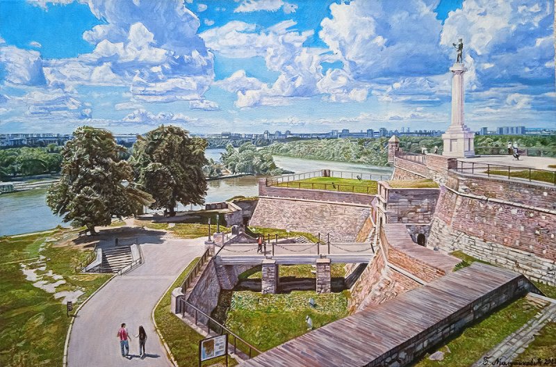 View over Kalemegdan, Painting Milutinovic Bojan