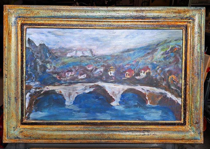 stone bridge, Painting Kovacevic Mikica