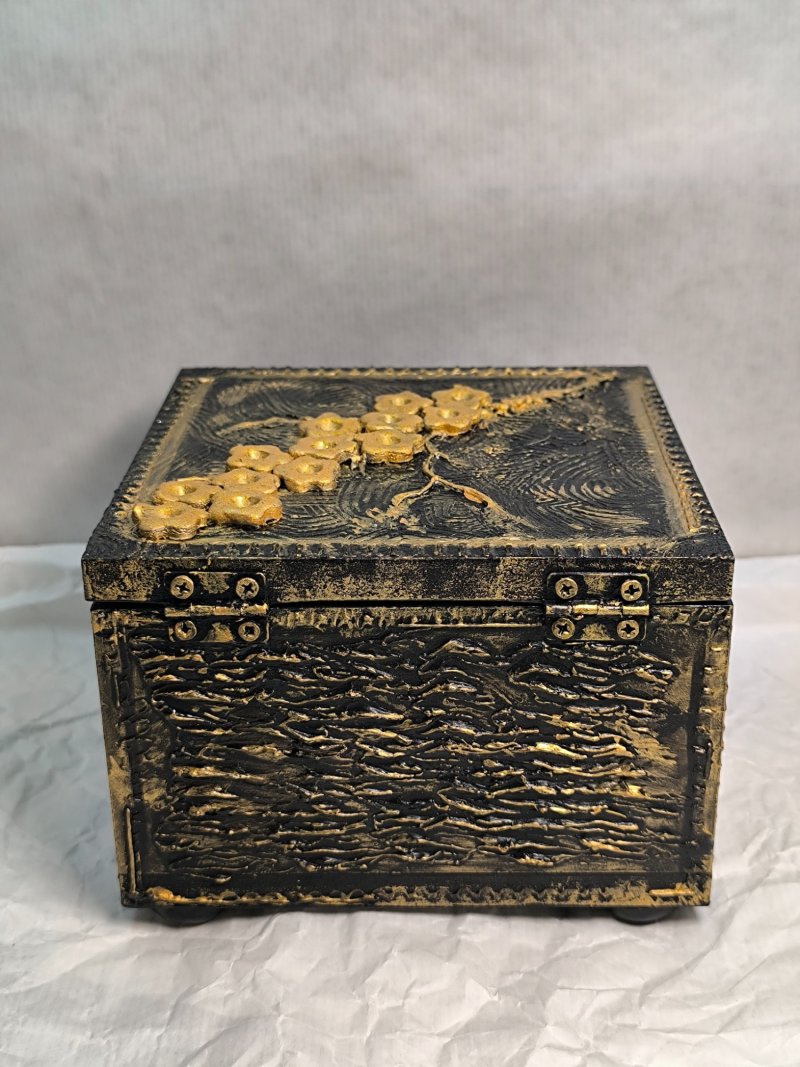 DEKORATIVNA KUTIJA-GOLDEN BLACK 7-UNIKAT, Rukotvorina Jelić Maja