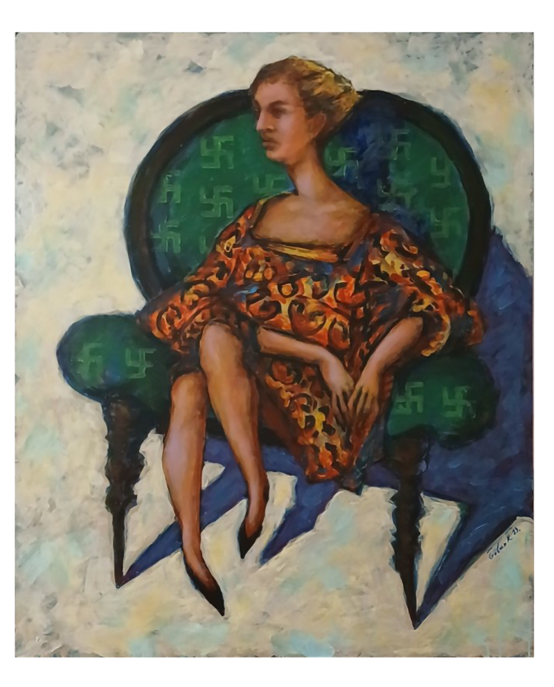 Green armchair, Painting Krstic Boban