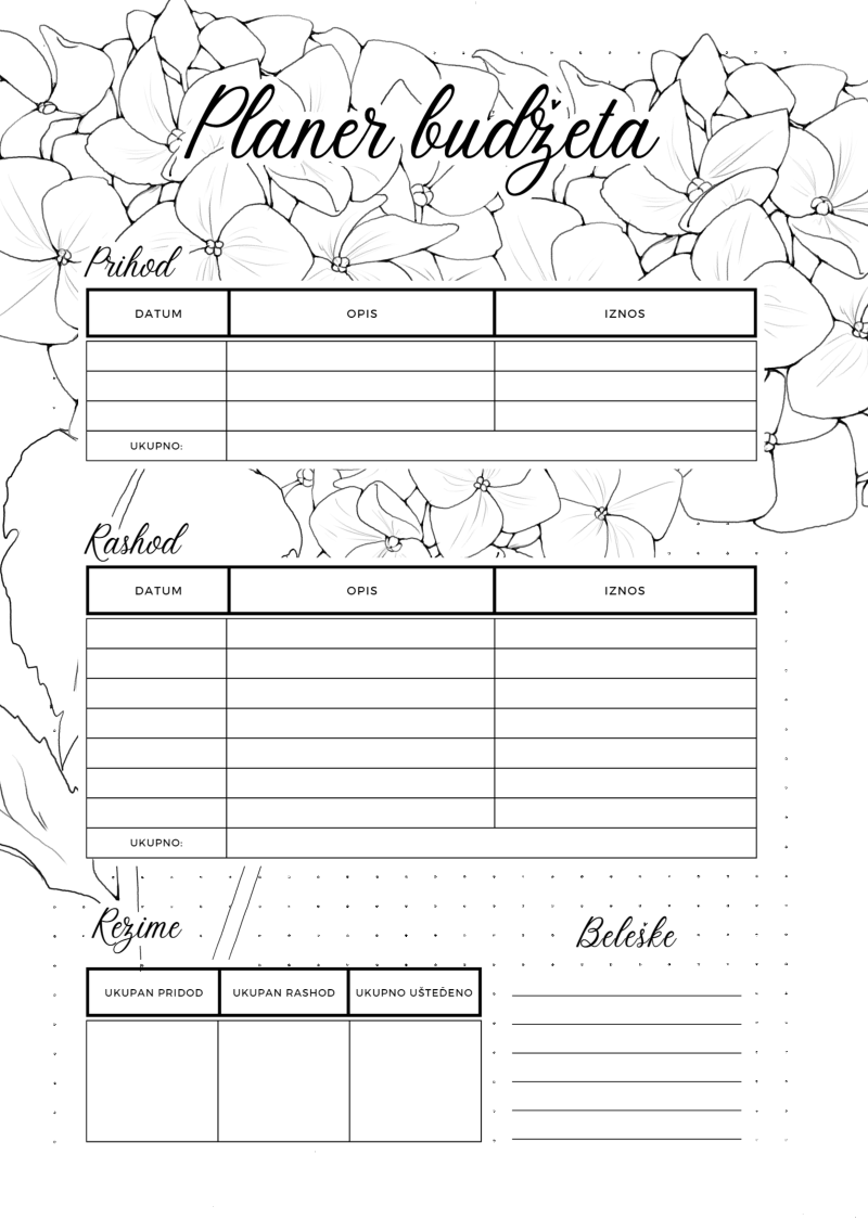 Illustrated planner 2024 black and white, Handicraft Milica Grba Mojsilović