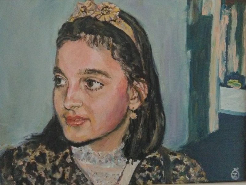 Portrait of a girl 01, Painting Ostojic Zivka