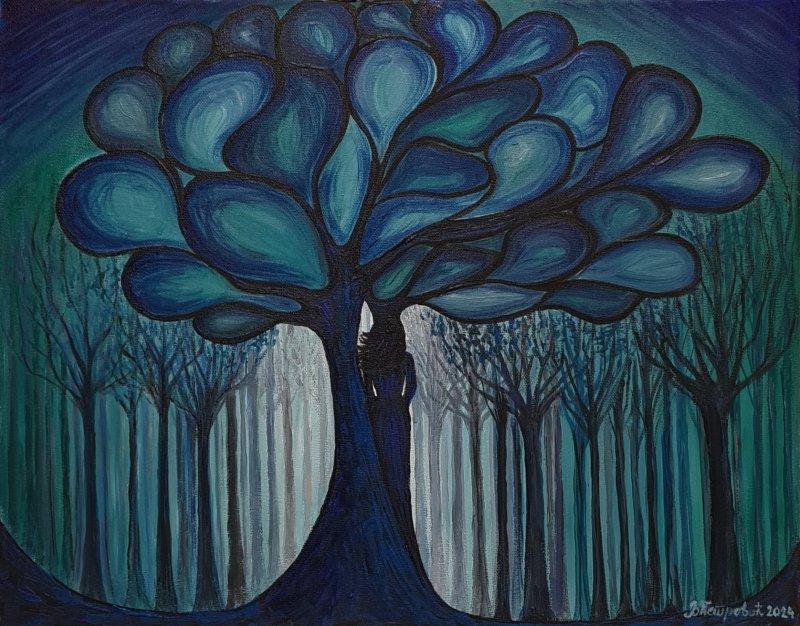 MIRACULOUS TREE, Painting Petrovic Vesna
