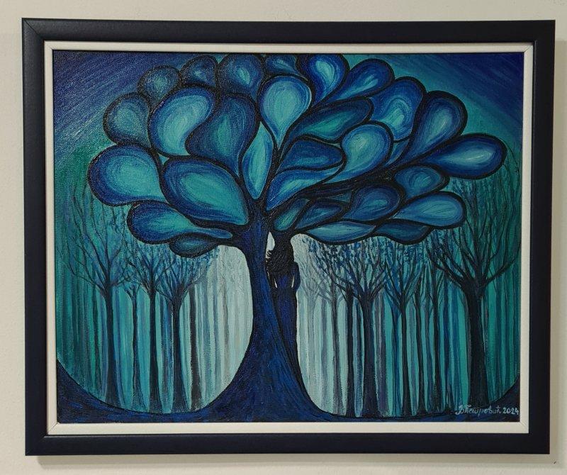 MIRACULOUS TREE, Painting Petrovic Vesna