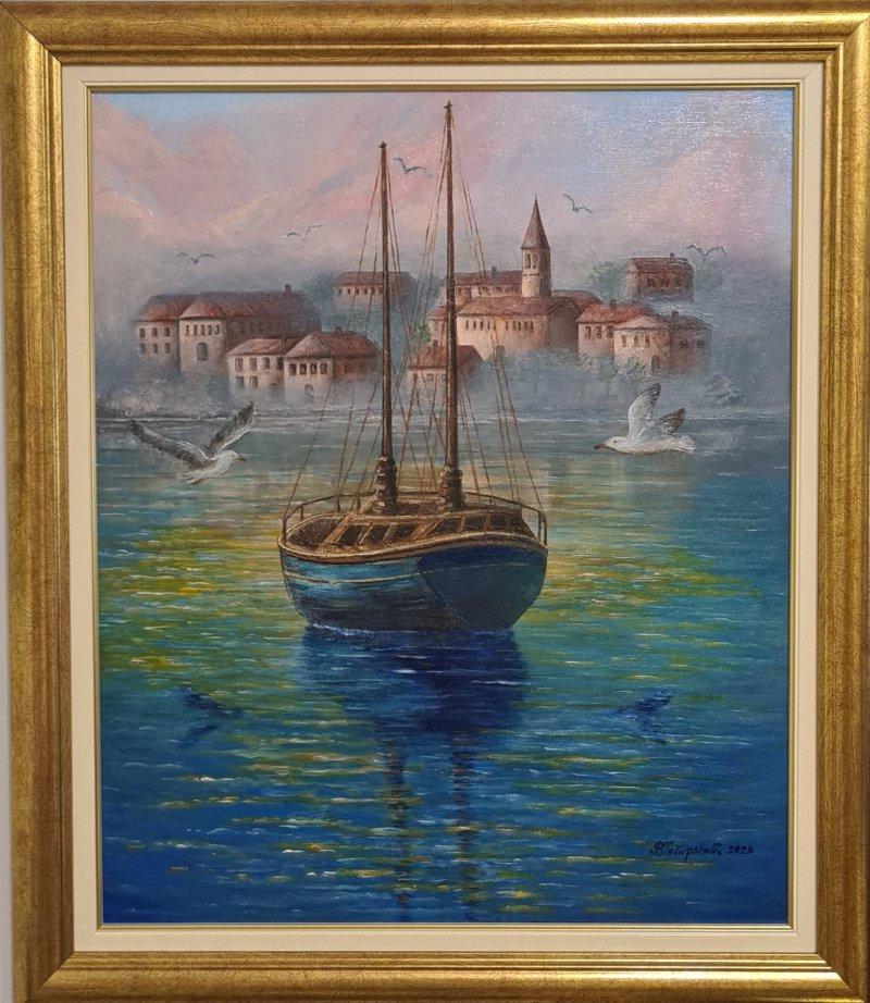 Foggy dawn, Painting Petrovic Vesna