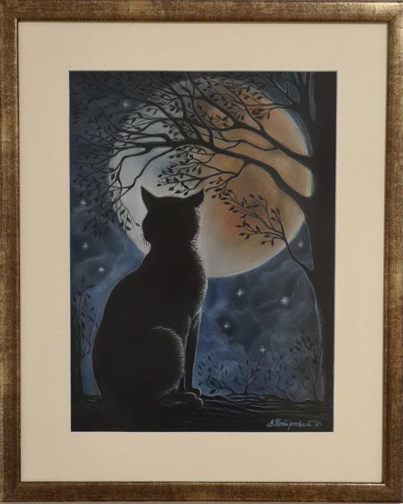 In the moonlight, Painting Petrovic Vesna