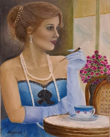 lady in blue