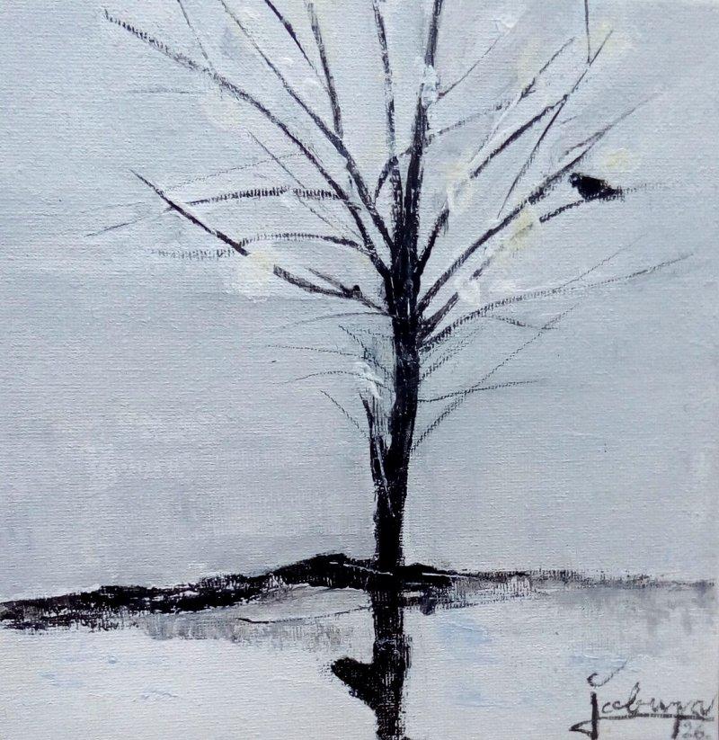 THE BIRD AND THE TREE, Painting Kostic Jovica