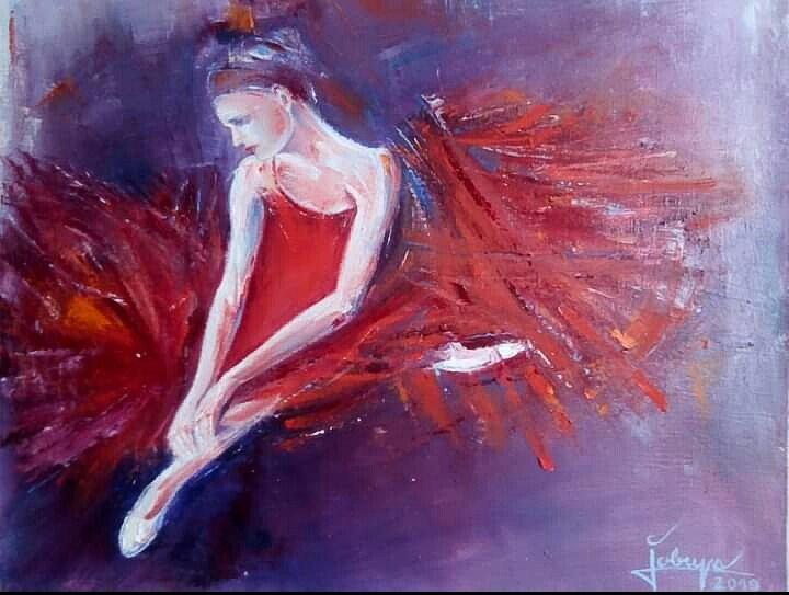 BALLERINA U CRVENOM, Slika Kostic Jovica