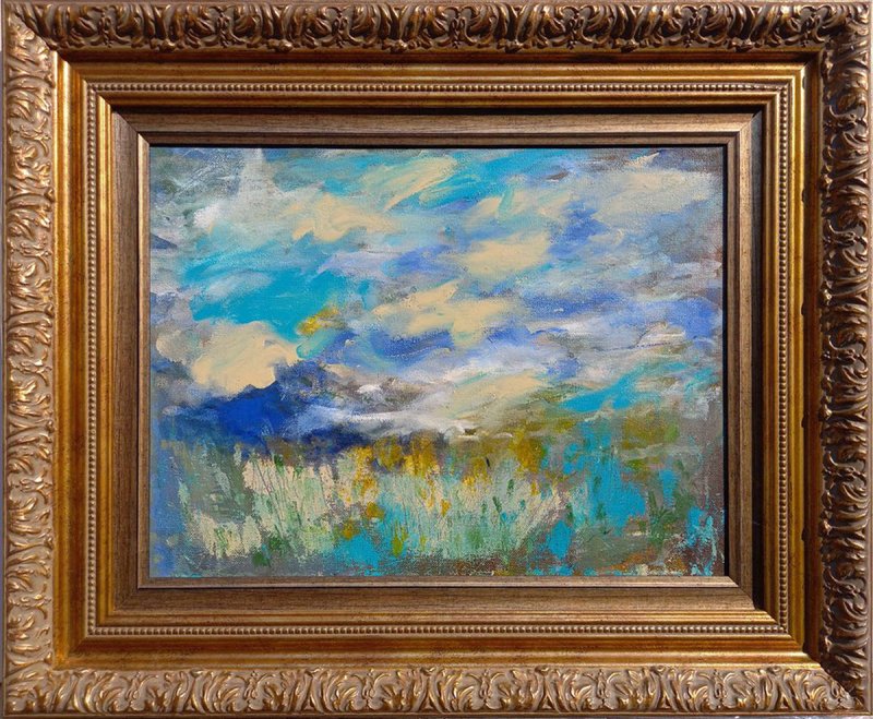 Field in the clouds, Painting Djordjevic Dragan