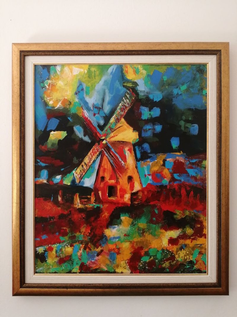 Windmill, Painting Kolačarić Dragana