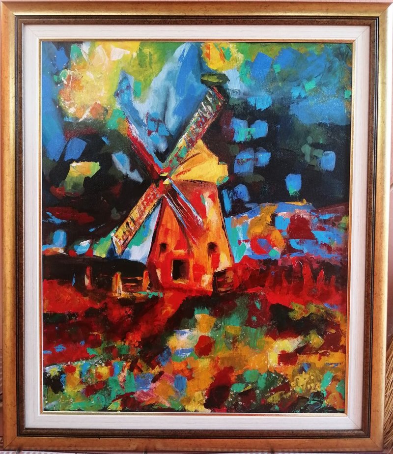 Windmill, Painting Kolačarić Dragana