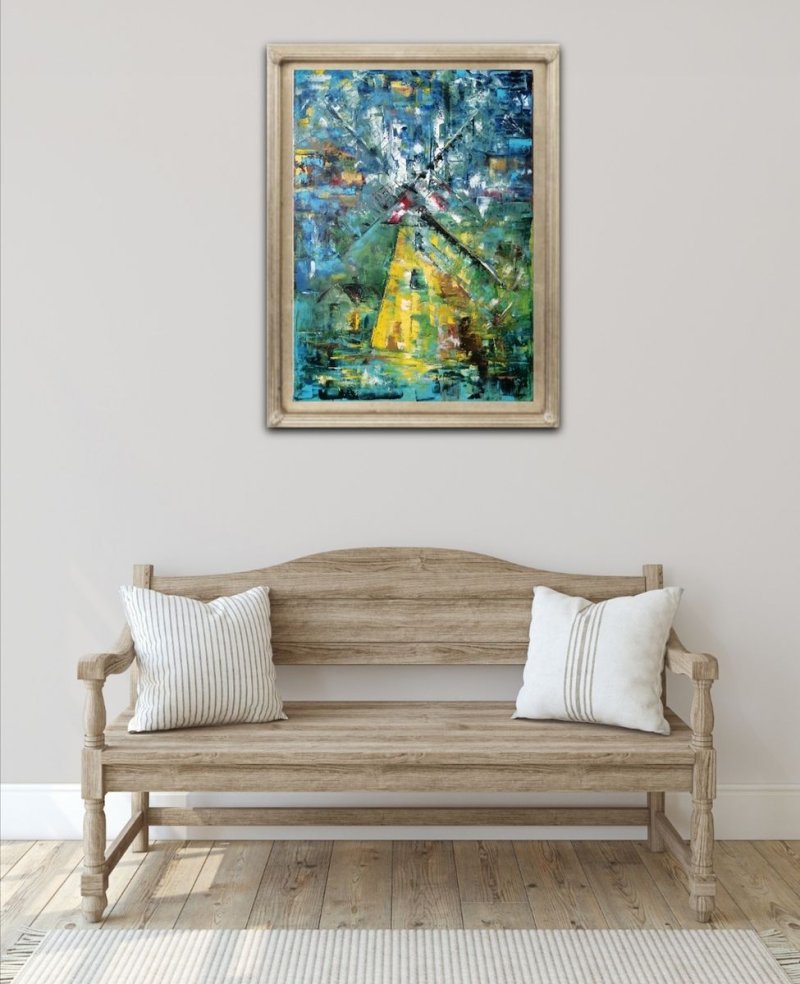 Windmill, Painting Kolačarić Dragana