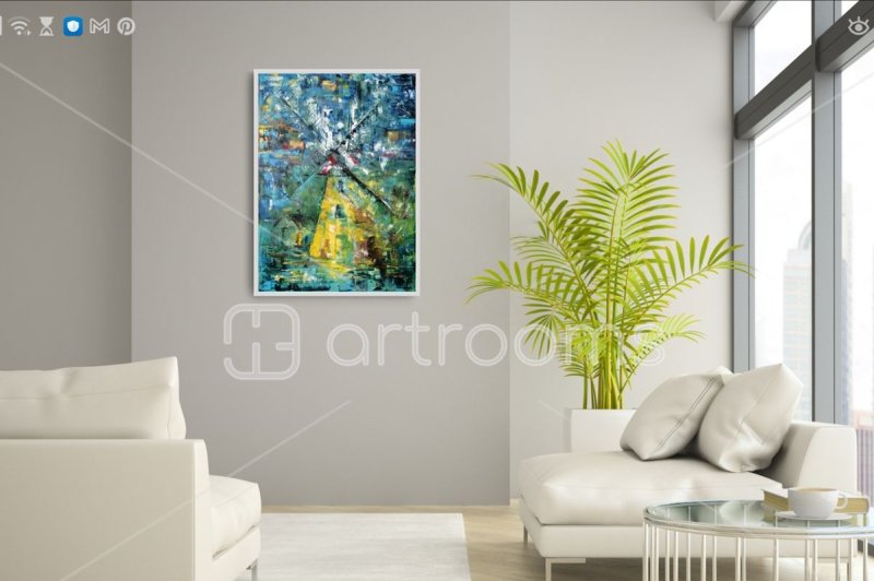 Windmill, Painting Kolačarić Dragana