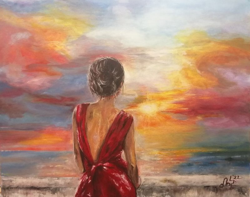 Sunset, Painting Kolačarić Dragana