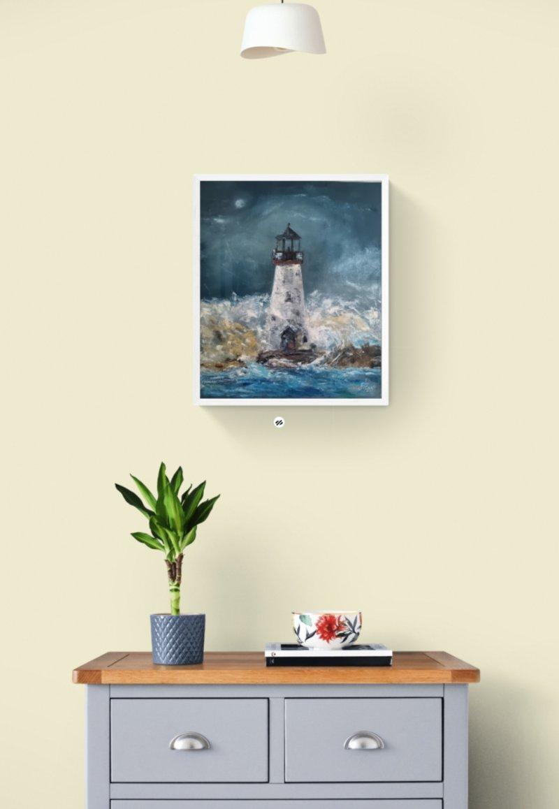 The lighthouse, Painting Kolačarić Dragana