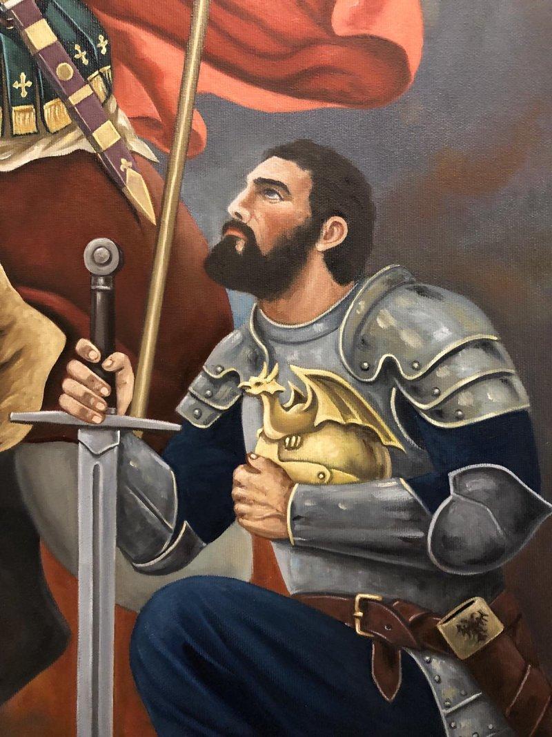 Saint George and Milos Obilic, Painting Barbek Bojan