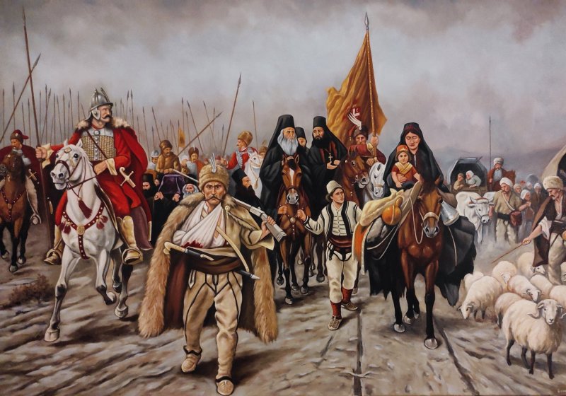 Migration of Serbs, Painting Barbek Bojan
