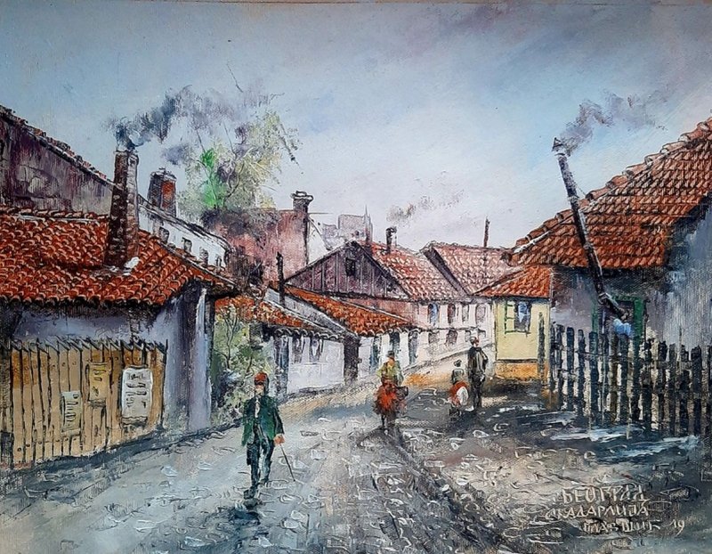 Belgrade, the old Skadarlija, Painting Artium paintings