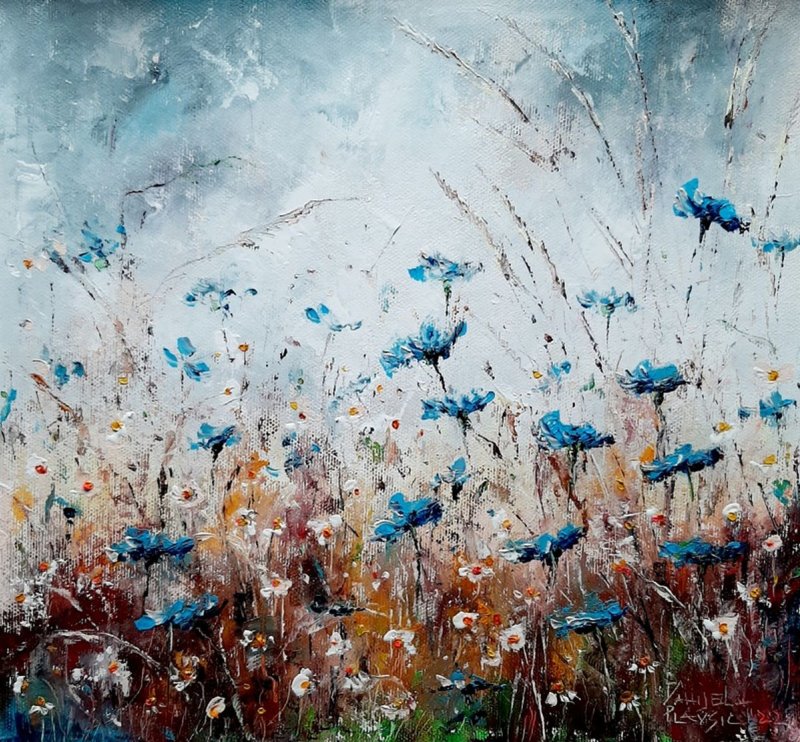 Plavo cveće, Slika Artium paintings