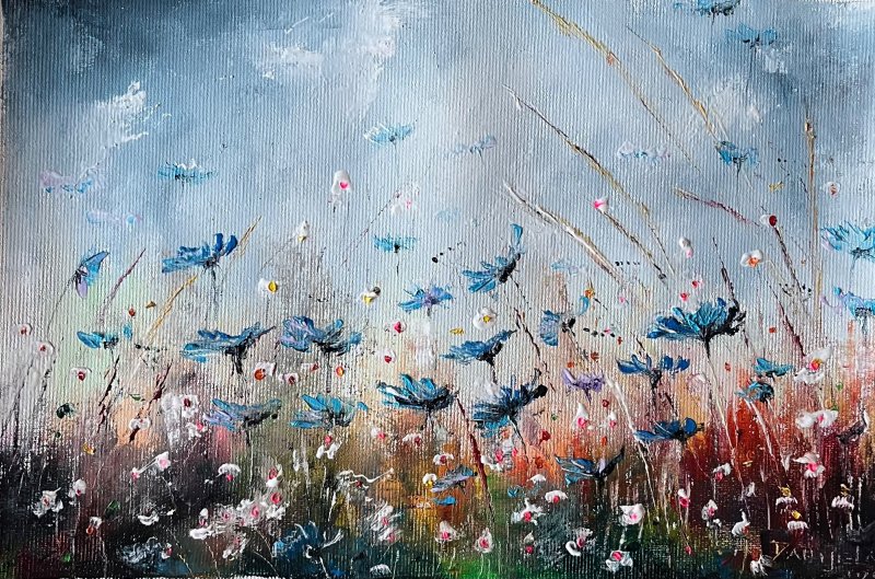Blue flowers I, Painting Artium paintings