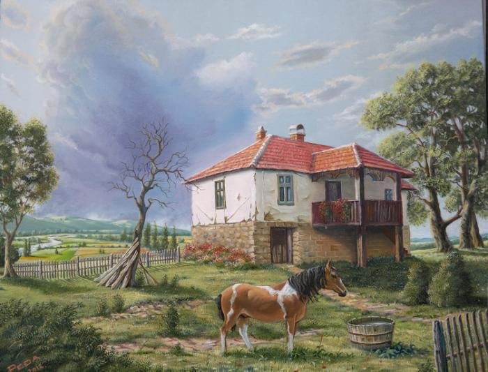 village 5, Painting MILOVANOVIC PEDJA