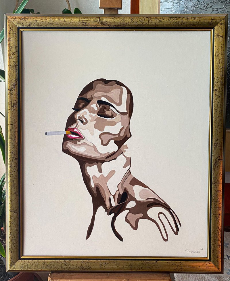 Devojka sa cigaretom, Painting Kushinski Marin