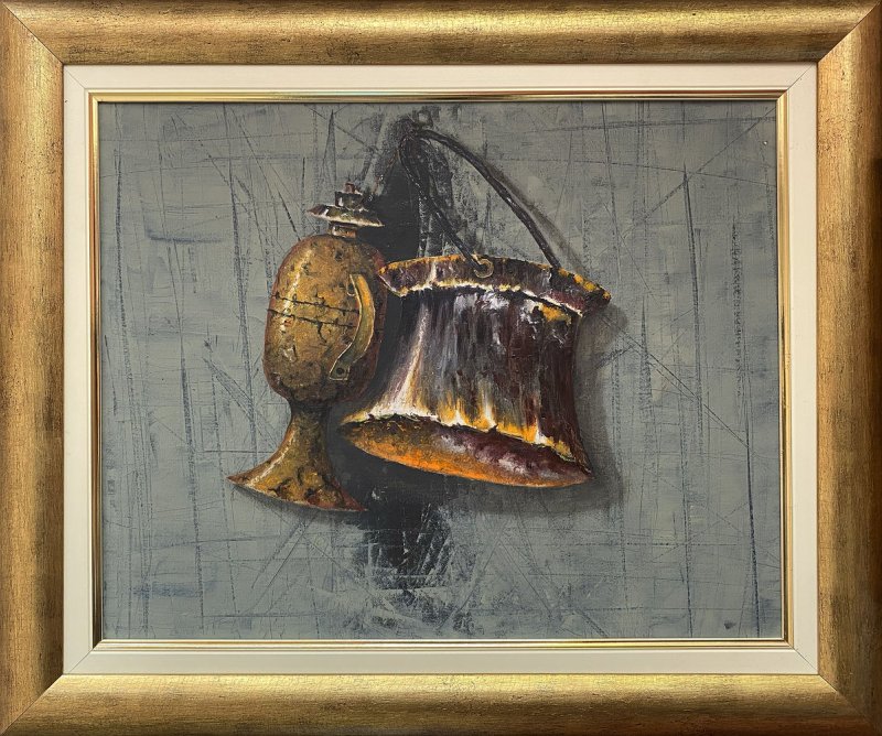 Kotle i lampa, Painting Kushinski Marin