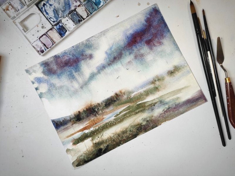 Soak (Rainy Marshland), Painting Godnič Bakoš Žanet