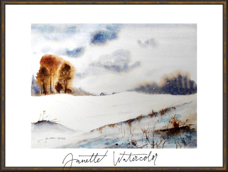 Winter Landscape, Painting Godnič Bakoš Žanet