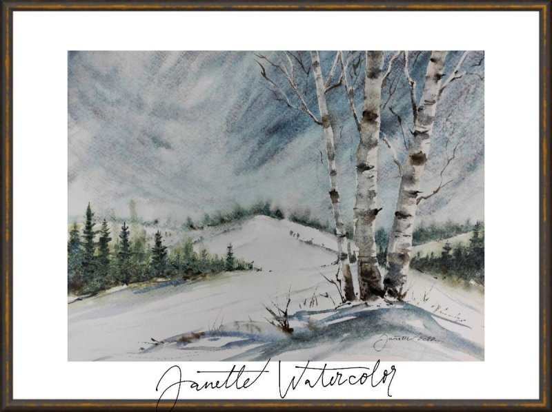 Winter Landscape lll, Painting Godnič Bakoš Žanet