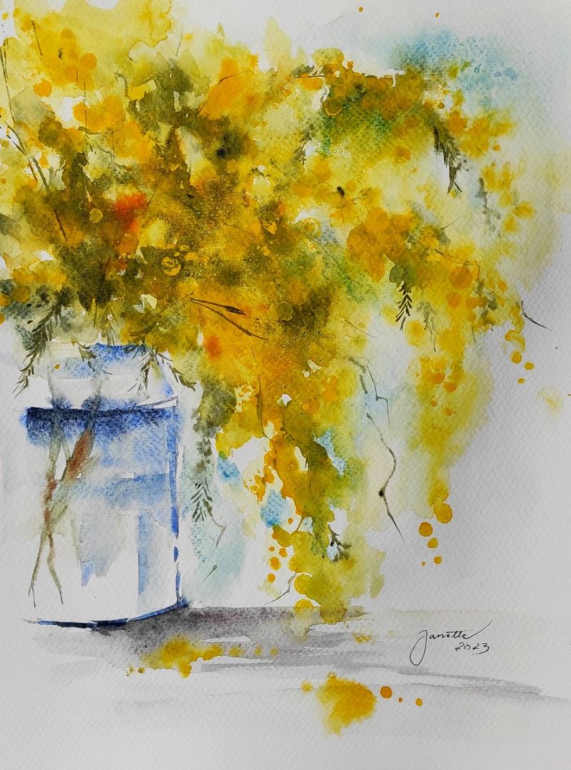 Mimosa, Painting Godnič Bakoš Žanet