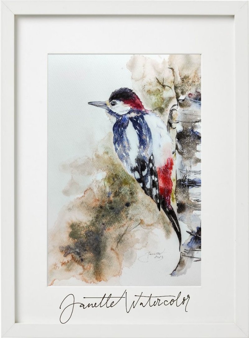 The Drummer (Woodpecker), Painting Godnič Bakoš Žanet