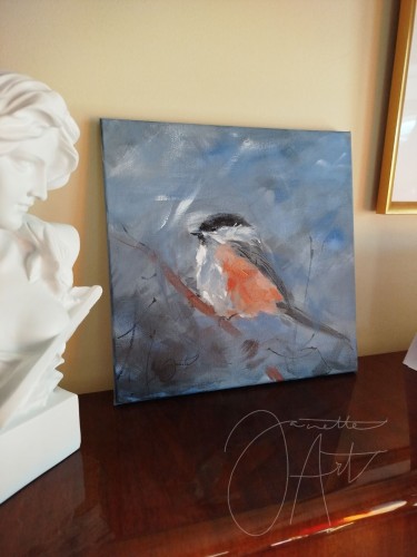 Marsh Tit, Painting Godnič Bakoš Žanet