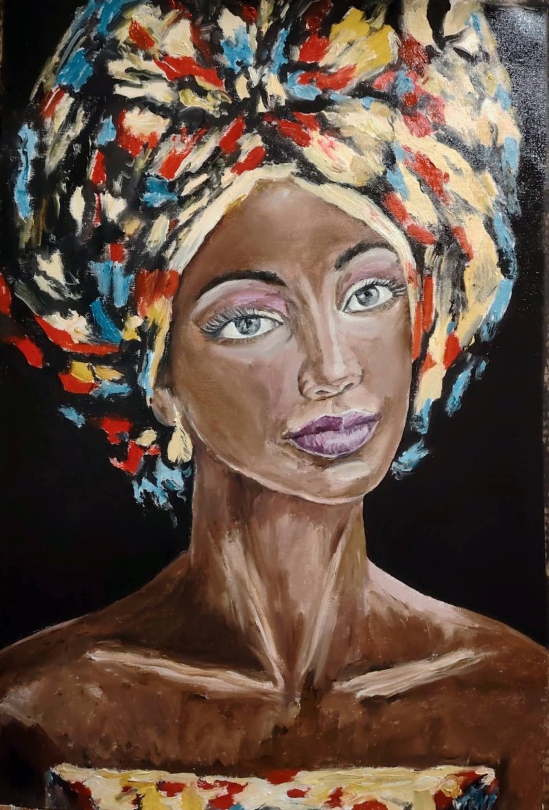Black woman, Painting Art Tatjana