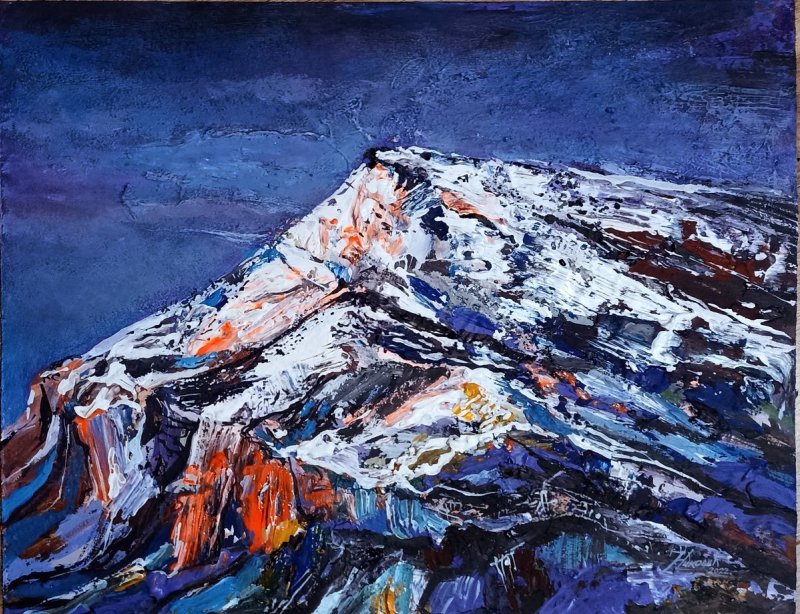 Rtanj mountain, Painting Nikolic Jelena