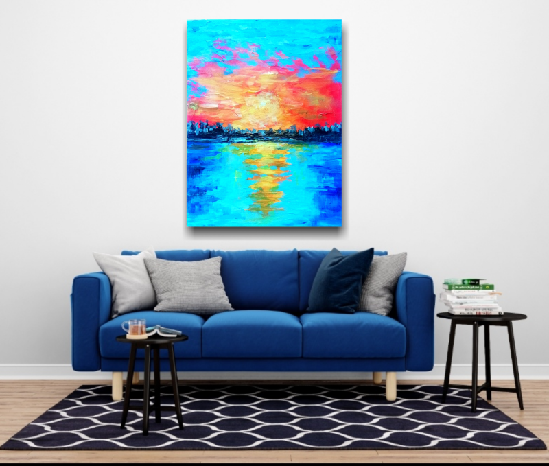 Landscape big, Painting Cetkovic Natalija