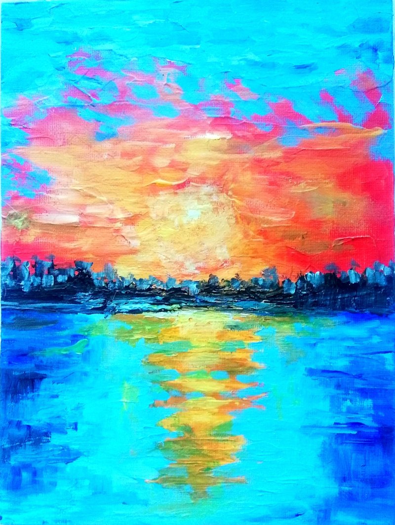 Landscape big, Painting Cetkovic Natalija
