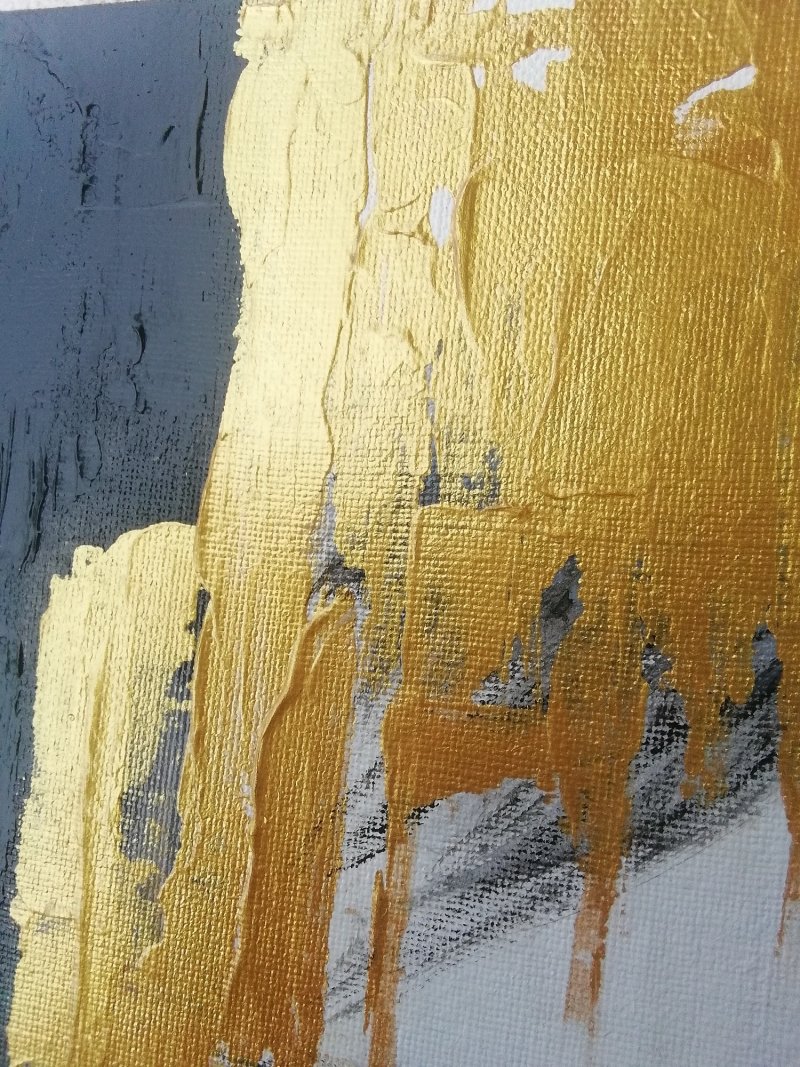 Black, gold, red, Painting Cetkovic Natalija