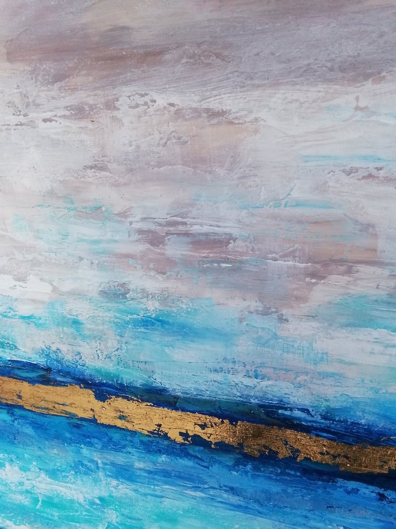 Blue and gold line, Slika Ćetković Natalija