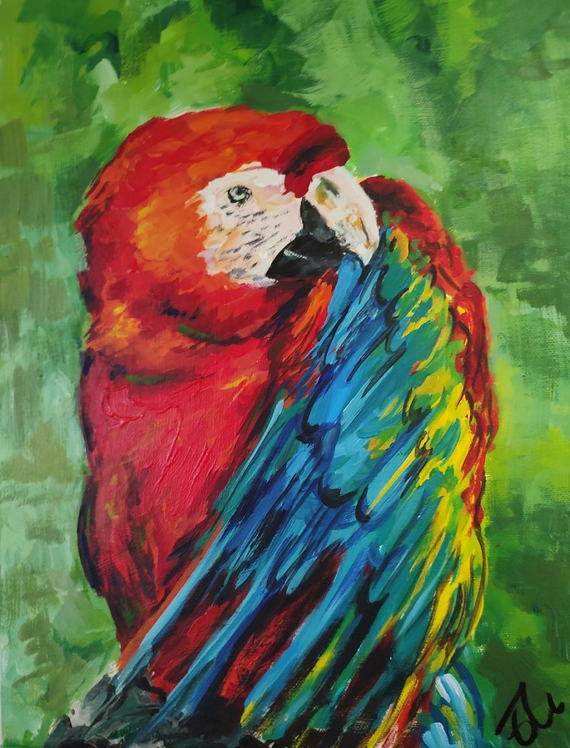Parrot, Painting Midorovic Biljana